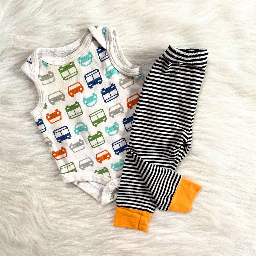 Offspring Baby Transport Bodysuit & Play Pant 3M